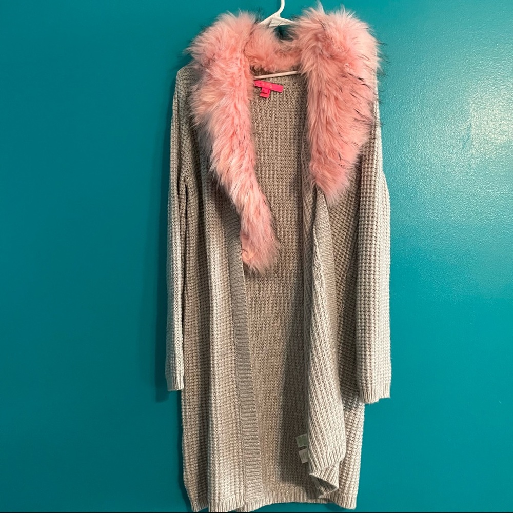 Lilly Pulitzer Fur Cardigan